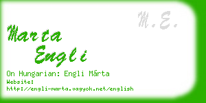 marta engli business card